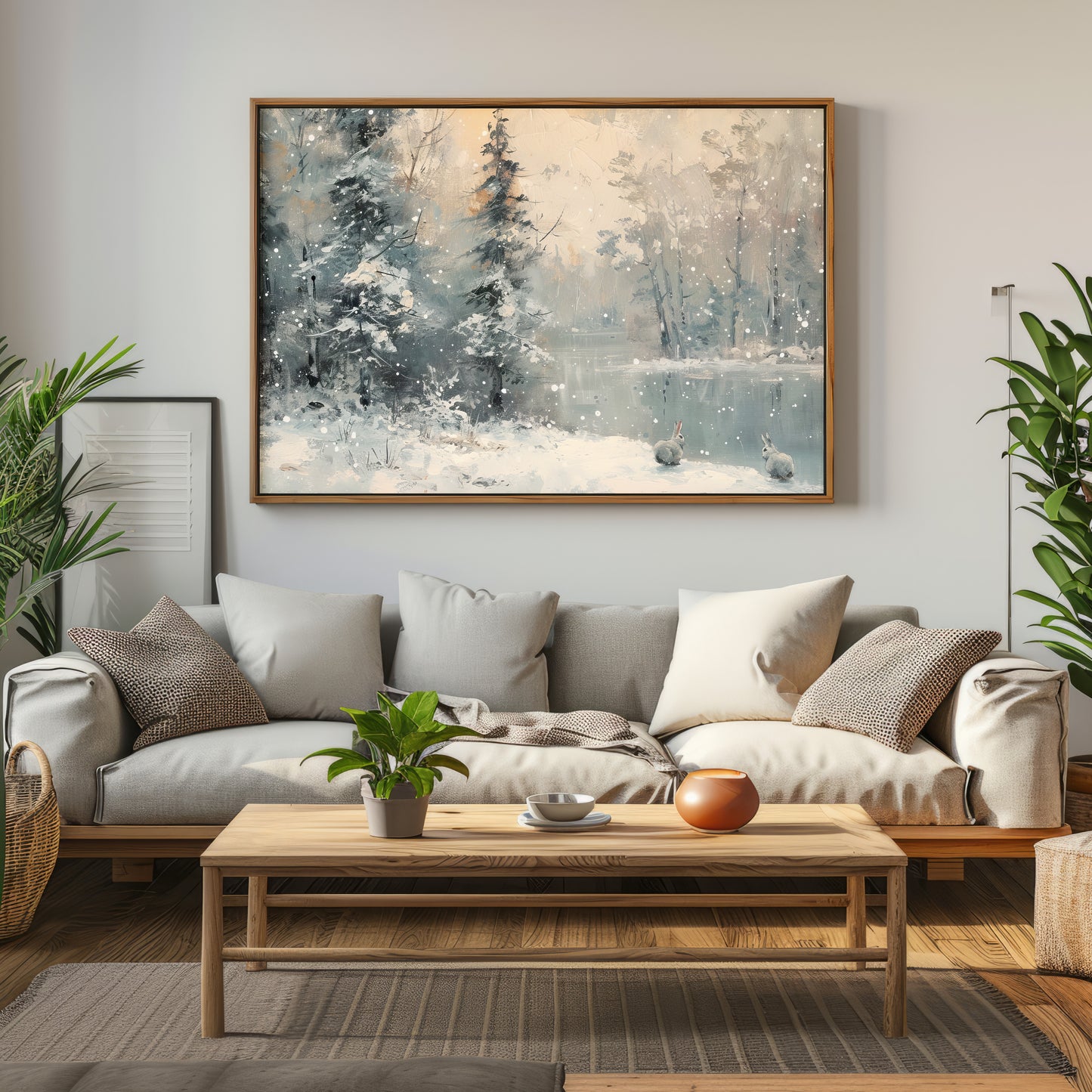 Snowfall Amongst Pines | Painting DIGITAL Art | PRINTABLE Digital Download